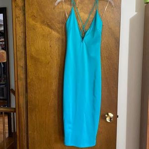 MIDI form fitting dress - spaghetti straps